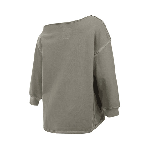 Adidas Original阿迪三叶草2025女子LOOSE SWEAT针织无帽卫衣JI5732