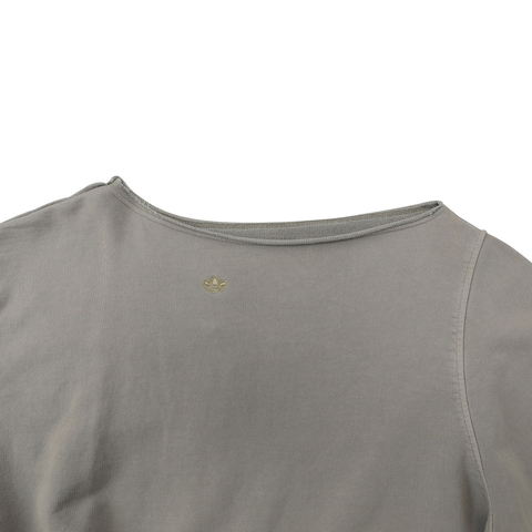 Adidas Original阿迪三叶草2025女子LOOSE SWEAT针织无帽卫衣JI5732