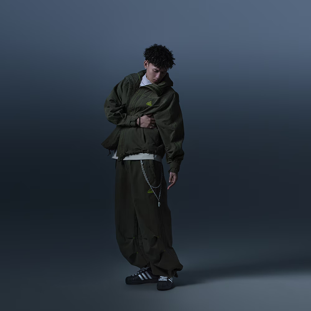 Adidas Original阿迪三叶草2025男子CUTLINE JACKET梭织连帽外套JD5420