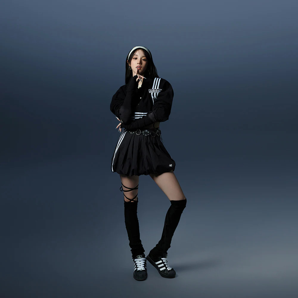 Adidas Original阿迪三叶草2025女子DENIM TRACK TOP牛仔外套JJ3095