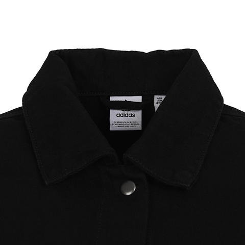 Adidas Original阿迪三叶草2025女子DENIM TRACK TOP牛仔外套JJ3095