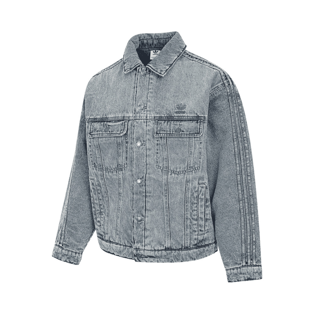 Adidas Original阿迪三叶草2025男子DENIM PAD JKT B薄棉服JY0202