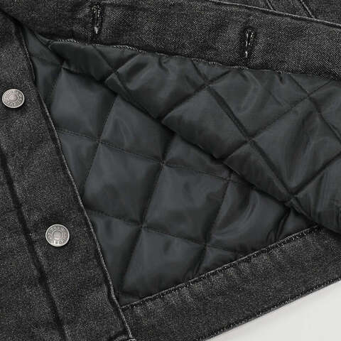 Adidas Original阿迪三叶草2025男子DENIM PAD JKT K薄棉服JY0201