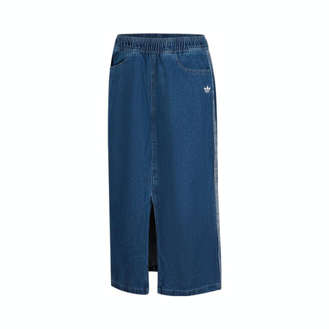 adidas Originals阿迪三叶草2025女大童SKIRT牛仔长裙JC7879