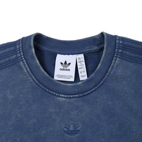 Adidas Original阿迪三叶草2025男子WASHED CREWNECK针织无帽卫衣KA2300