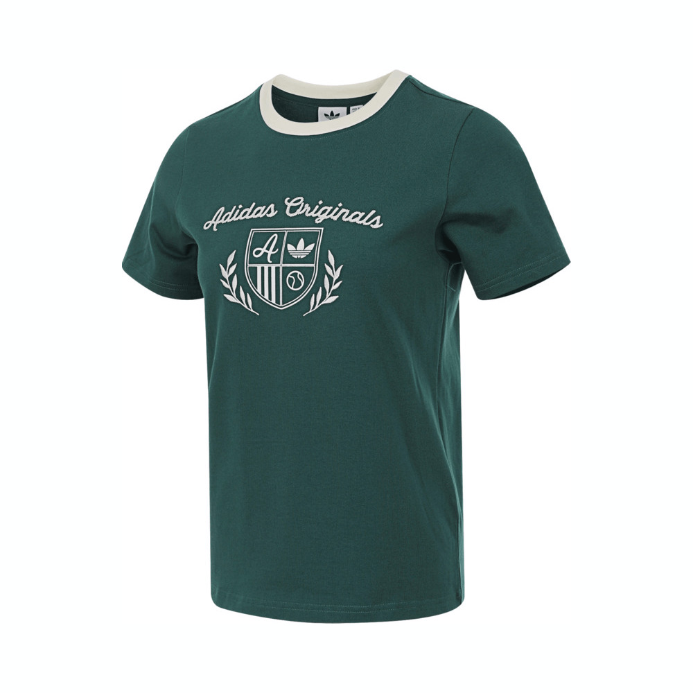 Adidas Original阿迪三叶草2025女子CC SS TEE W针织无领短TJM8010