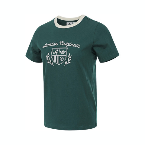Adidas Original阿迪三叶草2025女子CC SS TEE W针织无领短TJM8010