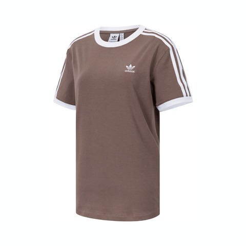 Adidas Original阿迪三叶草2025女子3 STRIPE TEE针织无领短TJD4570