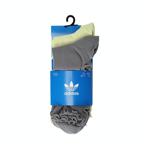 Adidas Original阿迪三叶草2025中性RUFFLE SOCK 2P短袜优惠装JD5624