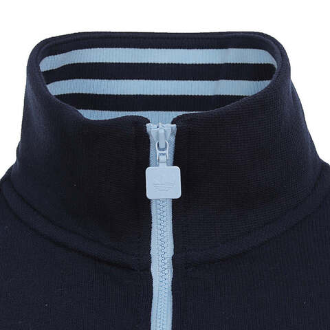 Adidas Original阿迪三叶草2025女子CC ZIP CREW W针织无帽卫衣JM8013