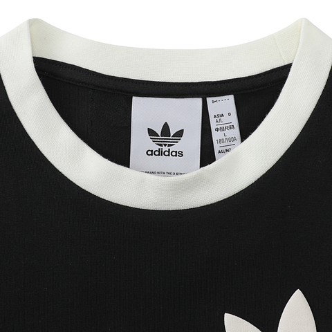 Adidas Original阿迪三叶草2025男子SIMPLE TEE针织无领短TJC8372