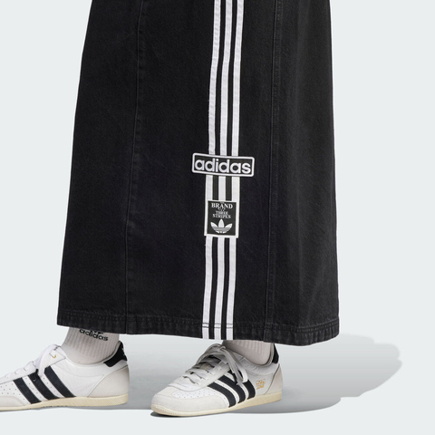 Adidas Original阿迪三叶草2025女子DENIM SKIRT牛仔长裙JJ3096