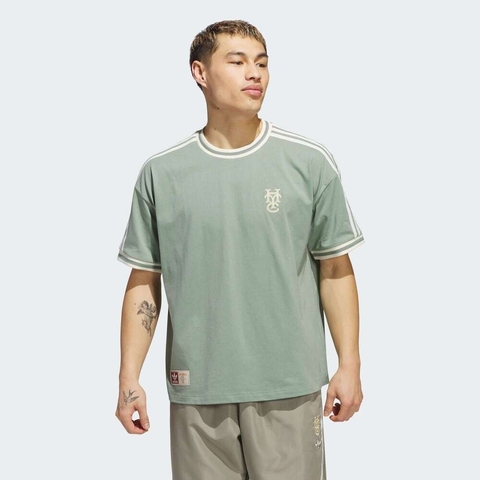 adidas Originals阿迪三叶草2025男子HYC TEE针织无领短TJC5967