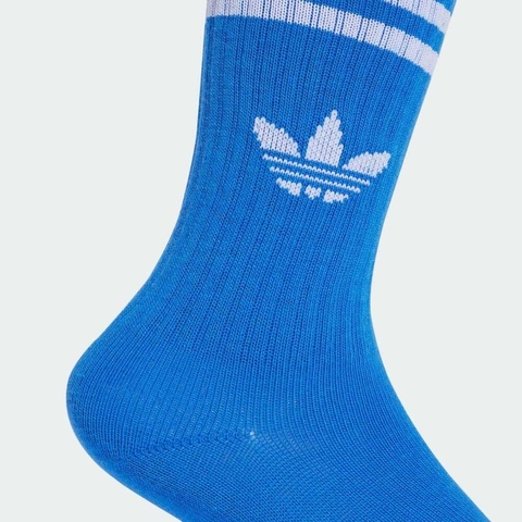 adidas Originals阿迪三叶草2025女小童CREW SOCK 3P中袜优惠装JJ1991