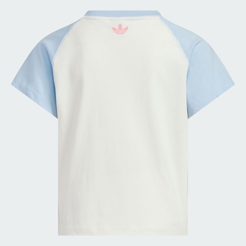 adidas Originals阿迪三叶草小童2025女大童JG TEE SS针织无领短TJV5292