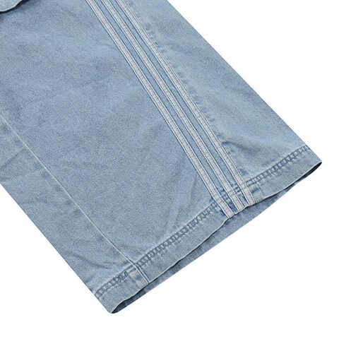 Adidas Original阿迪三叶草2025男子DENIM ZIP TP牛仔长裤KB6415