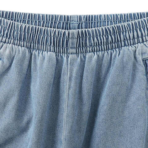 Adidas Original阿迪三叶草2025男子DENIM ZIP TP牛仔长裤KB6415