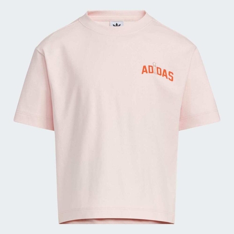 adidas Originals阿迪三叶草小童2025女小童LK KN TEE SET短袖套服KC1507