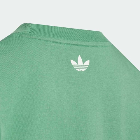 adidas Originals阿迪三叶草小童2025男大童JK TEE SS针织无领短TKB0584