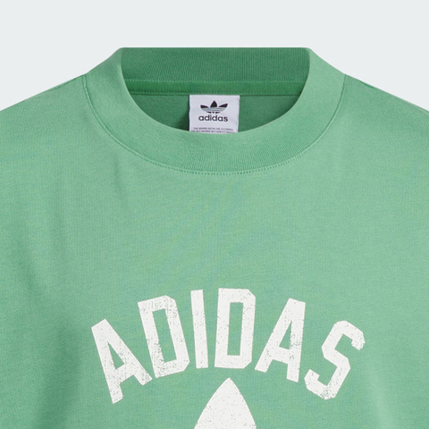 adidas Originals阿迪三叶草小童2025男大童JK TEE SS针织无领短TKB0584