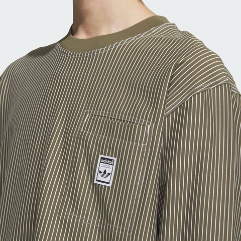 Adidas Original阿迪三叶草2025男子WABASH LS T针织无领长TJX2620