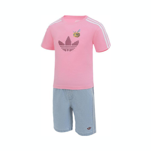 adidas Originals阿迪三叶草2025男小童TEE D SHORT SET短袖套服JZ9943