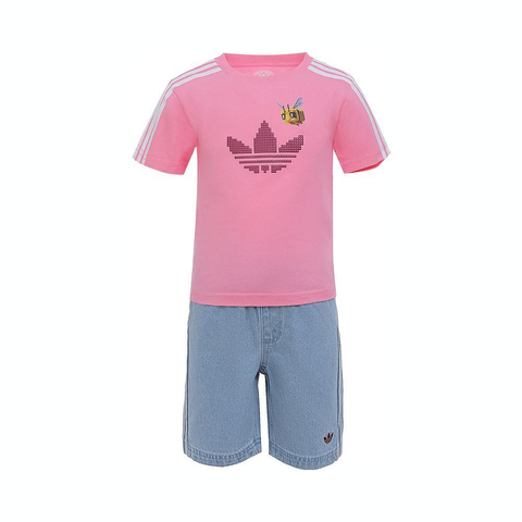 adidas Originals阿迪三叶草2025男小童TEE D SHORT SET短袖套服JZ9943