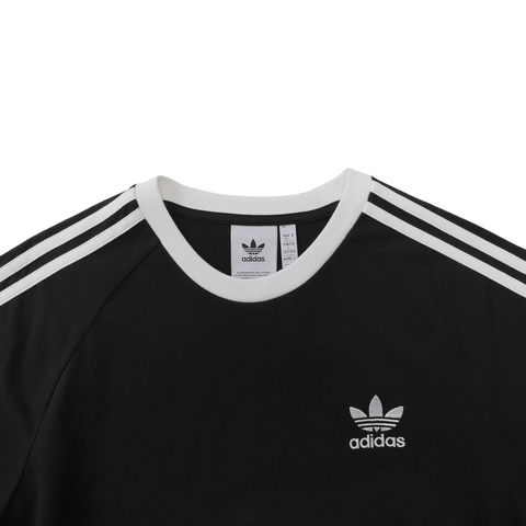 Adidas Original阿迪三叶草2026男子3-STRIPES TEE针织无领短TKB2459