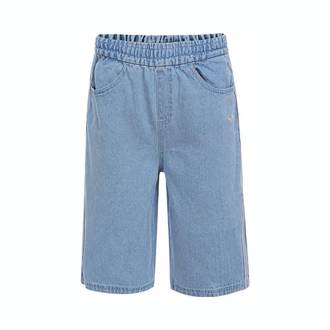 adidas Originals阿迪三叶草2025男大童DENIM GFX SHORT牛仔短裤JZ9938