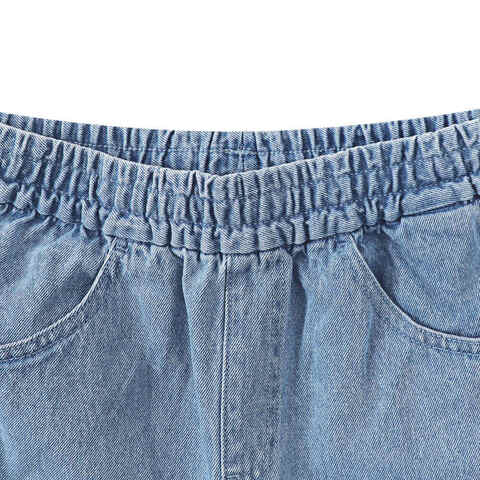 adidas Originals阿迪三叶草2025男大童DENIM GFX SHORT牛仔短裤JZ9938