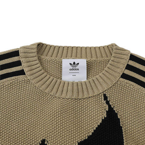 adidas Originals阿迪三叶草2025男子SFTM KNIT CREW针织无帽卫衣JL7510