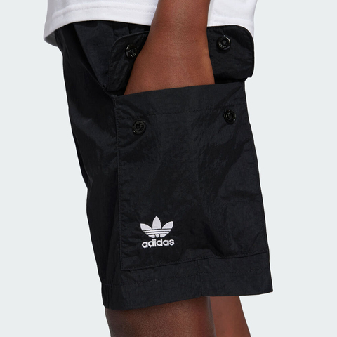 adidas Originals阿迪三叶草2025男大童CARGO SHORTS梭织短裤IW3501