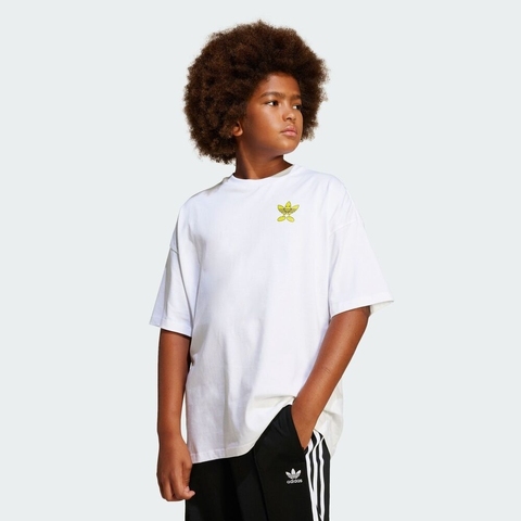 adidas Originals阿迪三叶草2025男大童TEE针织无领短TJD0411