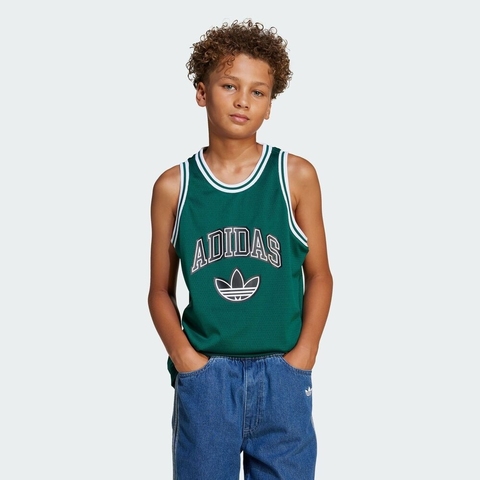 adidas Originals阿迪三叶草2025男大童TANK运动背心JW1981