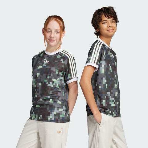 adidas Originals阿迪三叶草2025男大童GFX CAMO TEE针织无领短TJZ9939
