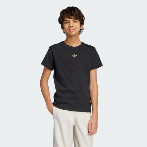 adidas Originals阿迪三叶草2025男大童GFX INF TRF TEE针织无领短TJZ9940