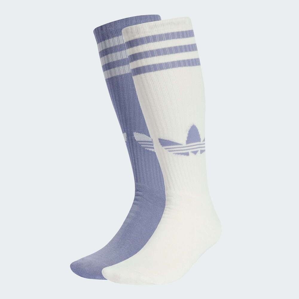 adidas Originals阿迪三叶草2025中性KNEE SOCK 2PP长袜优惠装JP2499