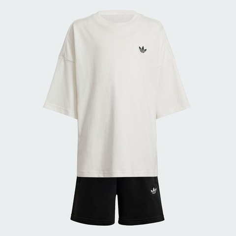 adidas Originals阿迪三叶草2025男小童LK DY MM STS短袖套服JD3105