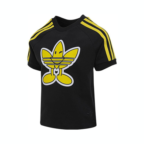 adidas Originals阿迪三叶草2025男小童TEE针织无领短TJD0456