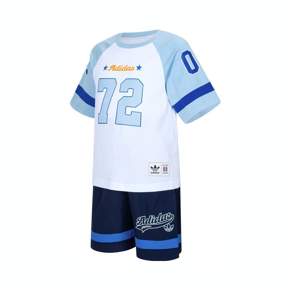 adidas Originals阿迪三叶草2025男小童LK BB SS SET短袖套服KC1514