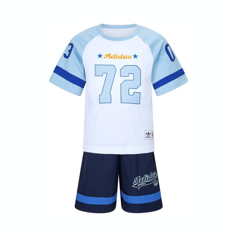 adidas Originals阿迪三叶草2025男小童LK BB SS SET短袖套服KC1514