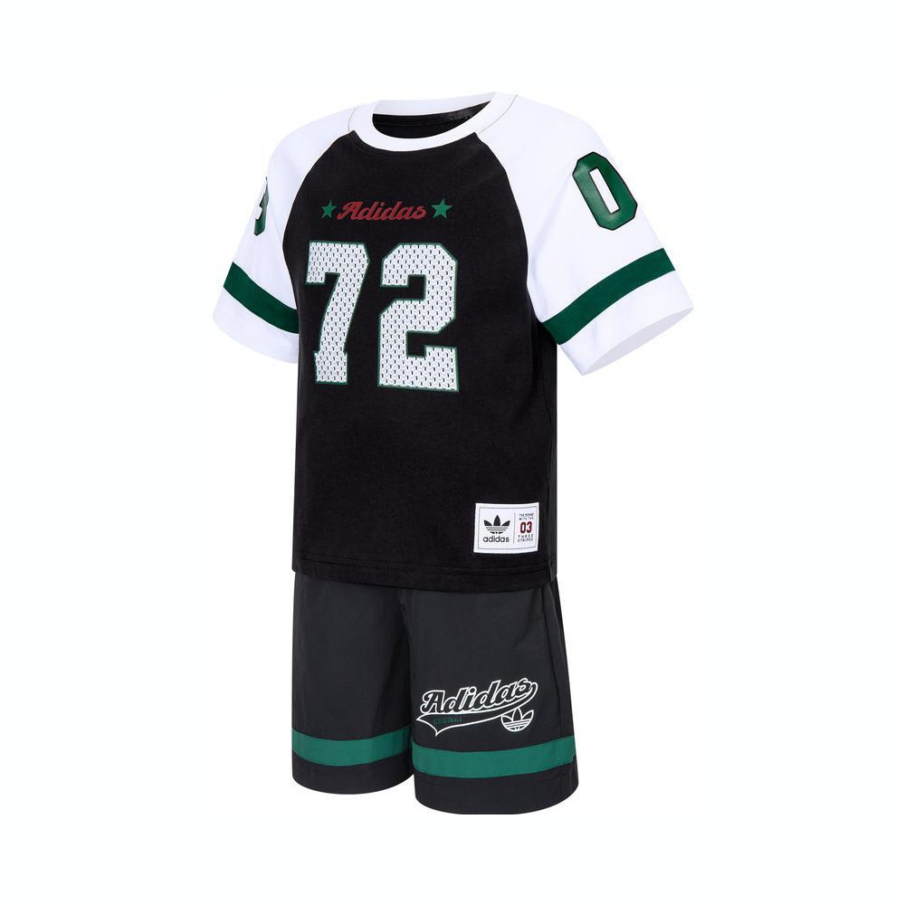 adidas Originals阿迪三叶草2025男小童LK BB SS SET短袖套服KC1515
