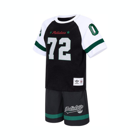 adidas Originals阿迪三叶草2025男小童LK BB SS SET短袖套服KC1515