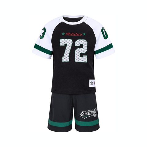 adidas Originals阿迪三叶草2025男小童LK BB SS SET短袖套服KC1515