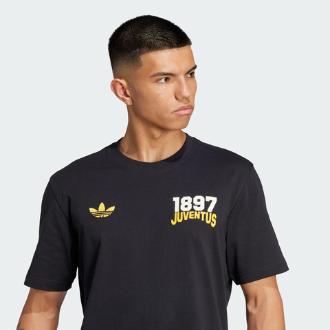 adidas Originals阿迪三叶草2025男子JUVE VRCT TEE针织无领短TJL6114