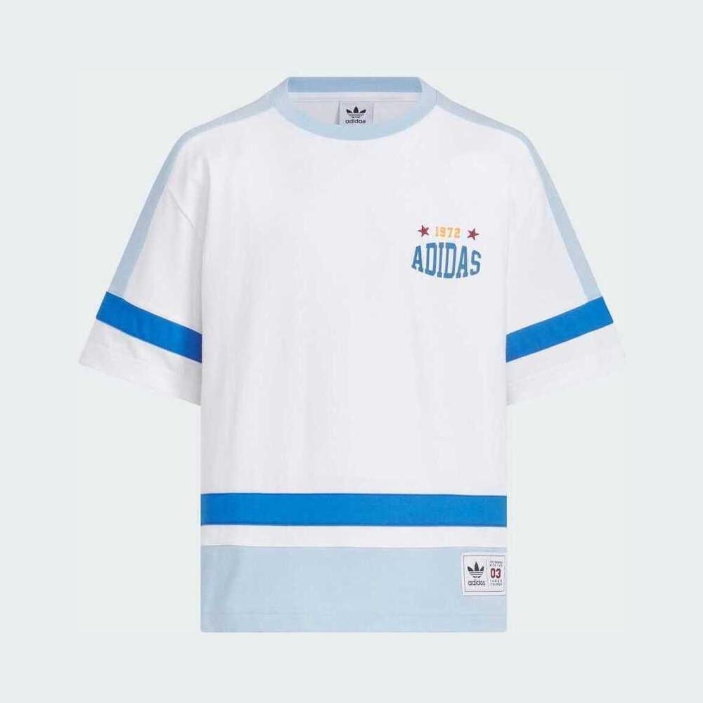 adidas Originals阿迪三叶草2025男大童JK BB SS TEE针织无领短TKC1519