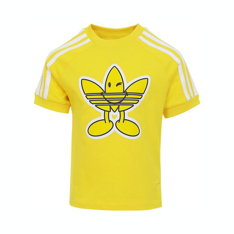 adidas Originals阿迪三叶草2025男小童TEE针织无领短TJD0457