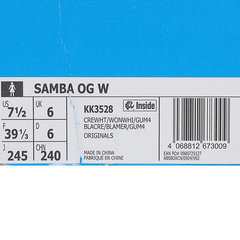 adidas Originals阿迪三叶草2025中性SAMBA OG WENERGYKK3528