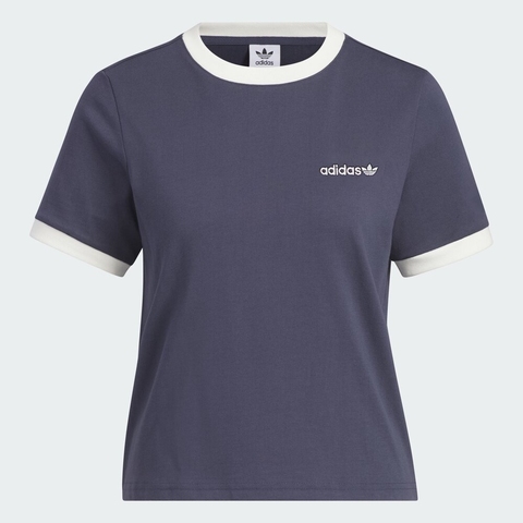 adidas Originals阿迪三叶草2025女子SC GFX S TEE W1针织无领短TJM7973