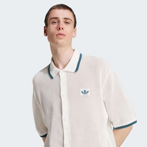 adidas Originals阿迪三叶草2025男子KNITTED SHIRT短袖衬衫KC3526